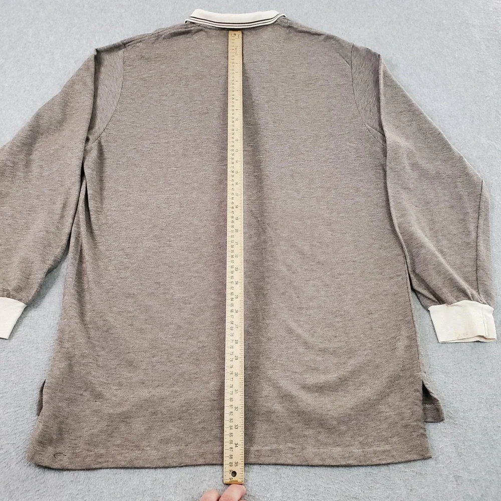 Polo Golf Ralph Lauren Polo Shirt Mens 2XL Brown Long Sleeve Cotton Knit Logo